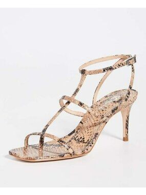 Schutz Womens Snake Print Leather Strappy Sandals Size 8.5B Made In Brazil